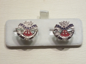 Duke of Cornwall Light Infantry enamelled cufflinks - Click Image to Close